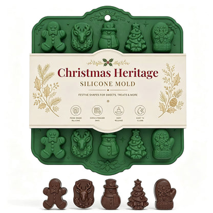 🎄 Christmas Heritage™ 20-Cavity Silicone Baking Mold