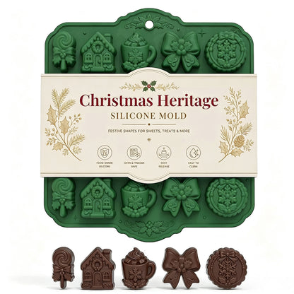 🎄 Christmas Heritage™ 20-Cavity Silicone Baking Mold