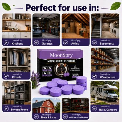✅ 10,000+ Happy Customers All-Natural Peppermint & Cinnamon Pest & Rodent Repellent Pucks