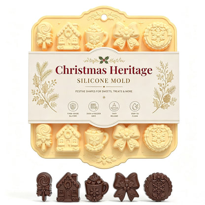 🎄 Christmas Heritage™ 20-Cavity Silicone Baking Mold