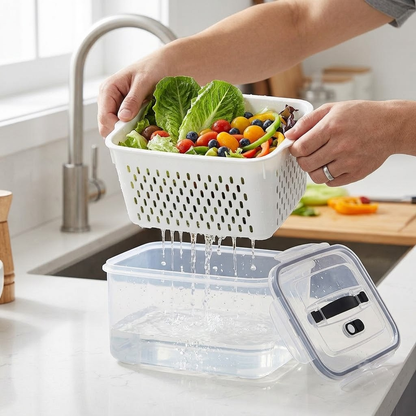 Portable Draining Food Storage Container