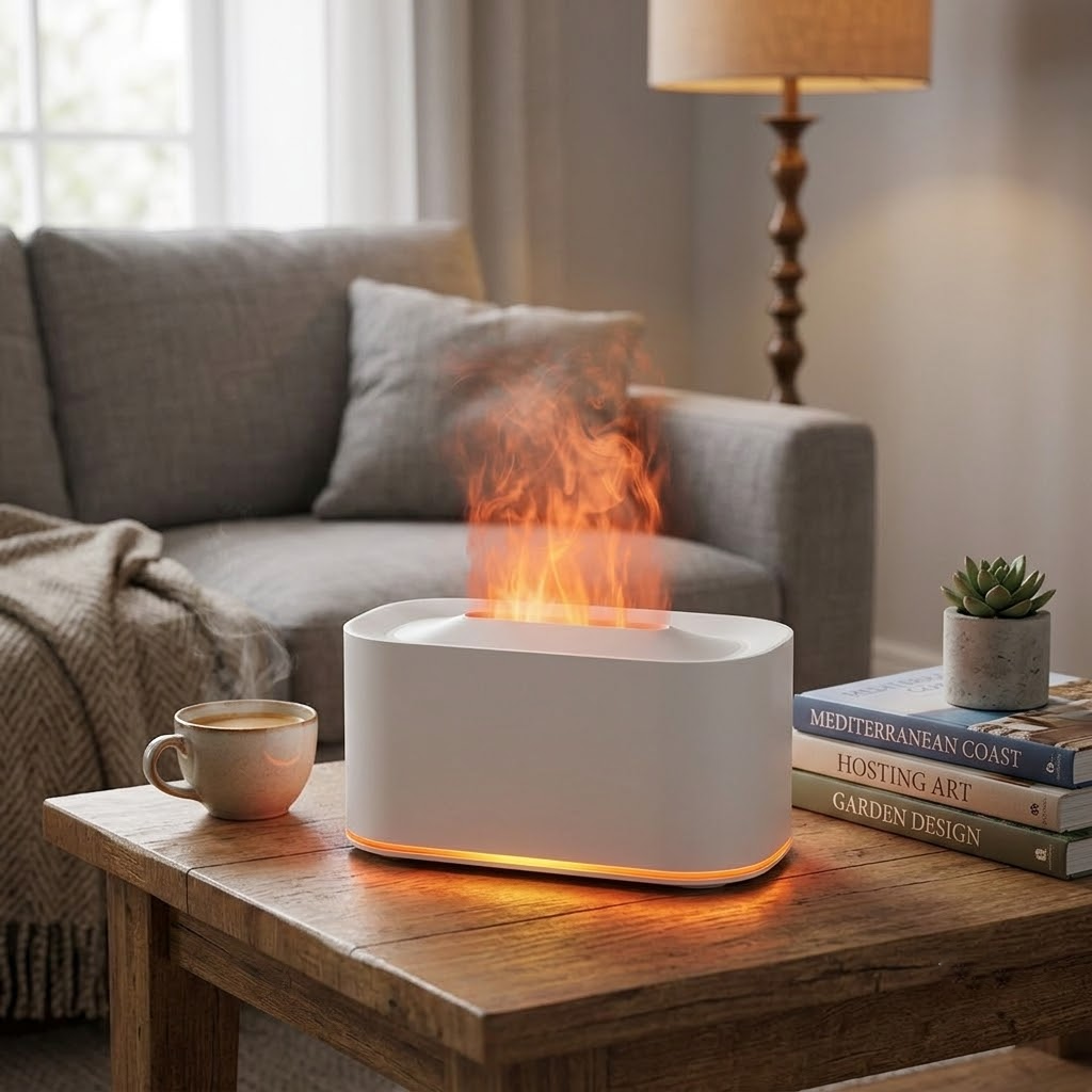 Mini Flame Effect Aromatherapy Humidifier