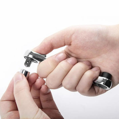 2-in-1 Mini Ratchet Wrench | 1/4" Drive 72-Tooth Pocket Tool