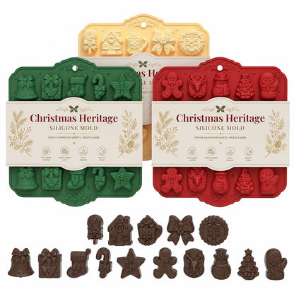🎄 Christmas Heritage™ 20-Cavity Silicone Baking Mold