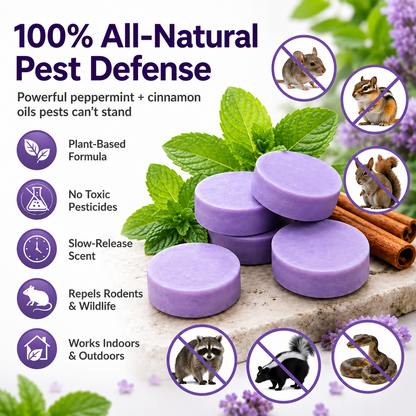✅ 10,000+ Happy Customers All-Natural Peppermint & Cinnamon Pest & Rodent Repellent Pucks