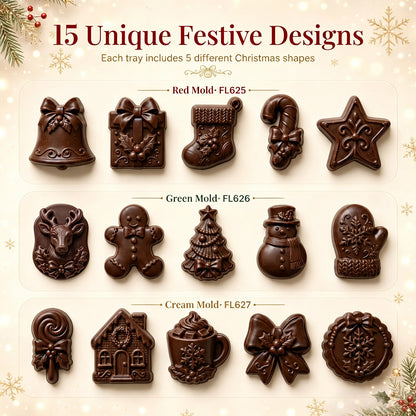 🎄 Christmas Heritage™ 20-Cavity Silicone Baking Mold