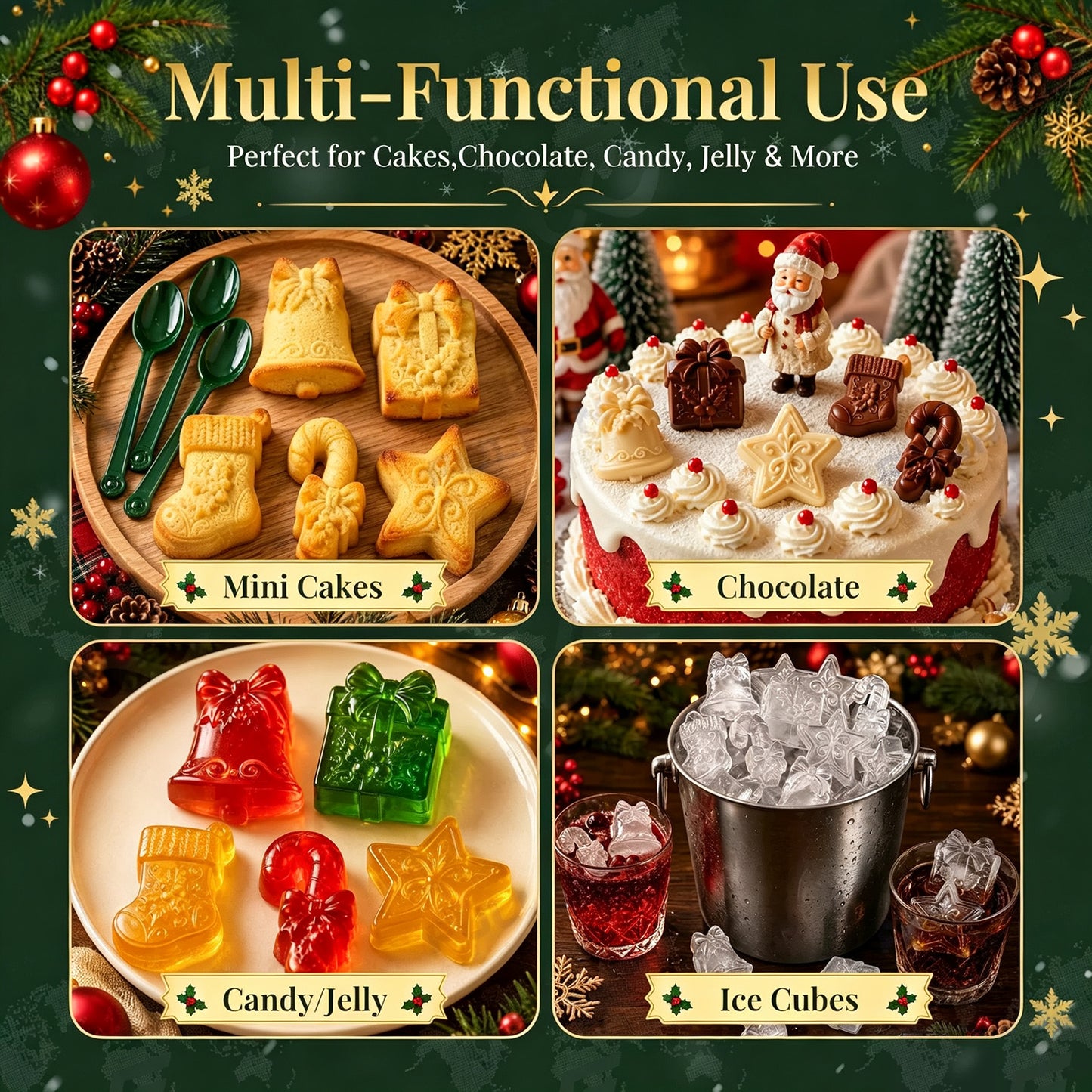 🎄 Christmas Heritage™ 20-Cavity Silicone Baking Mold