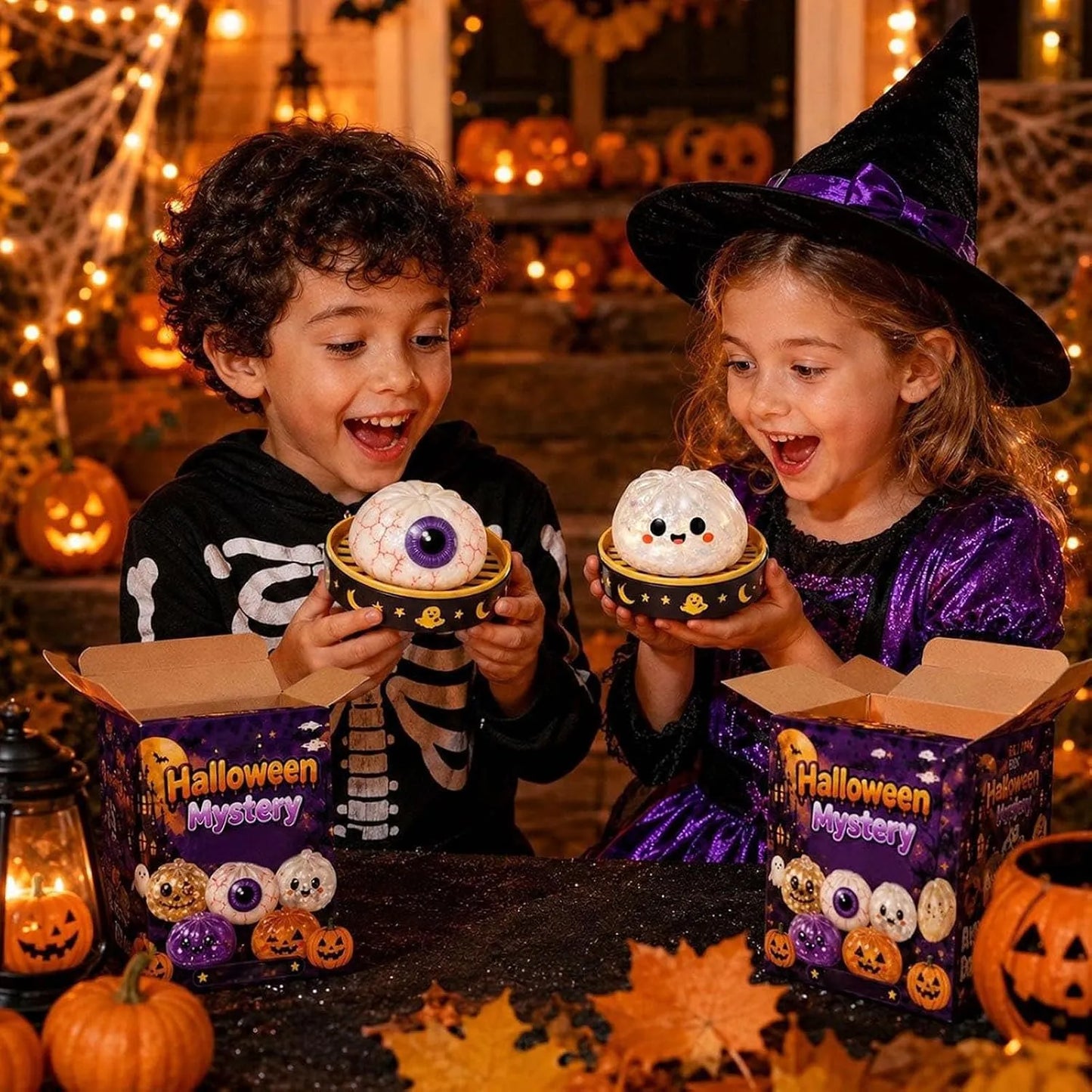 👻Cute Halloween scary ghost Maruko squeeze toy set🎃
