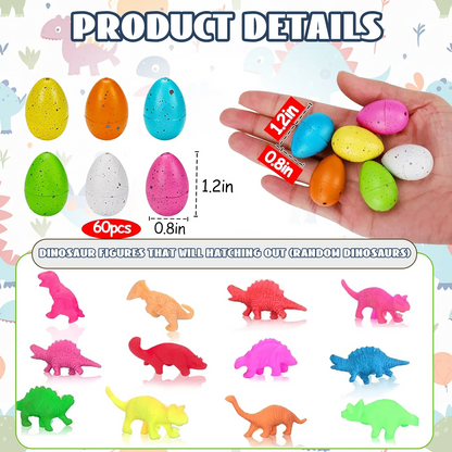 🦖🦕Magic that brings screams! A gift box of 60 magical water-hatched dinosaur eggs.