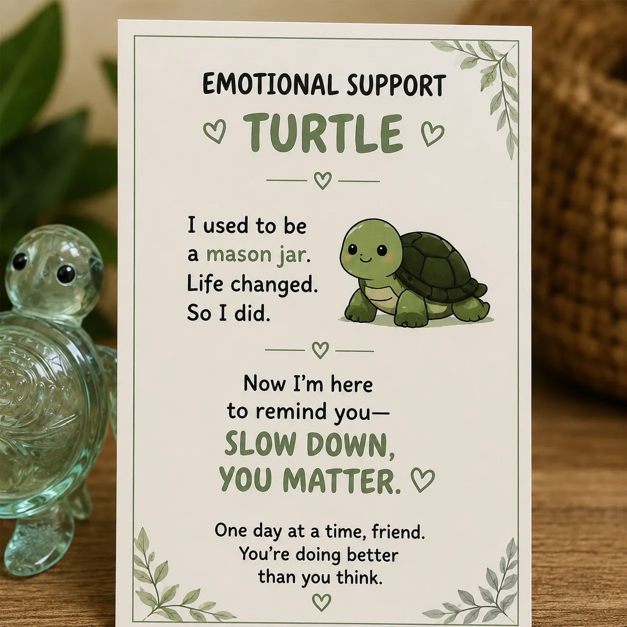 🌸🐝🦛 Emotional Support Animal Gift Set – A Meaningful Little Reminder That You Matter 💕