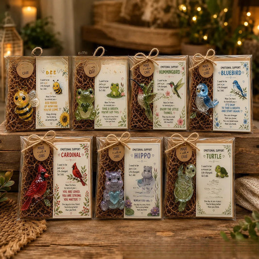 🌸🐝🦛 Emotional Support Animal Gift Set – A Meaningful Little Reminder That You Matter 💕