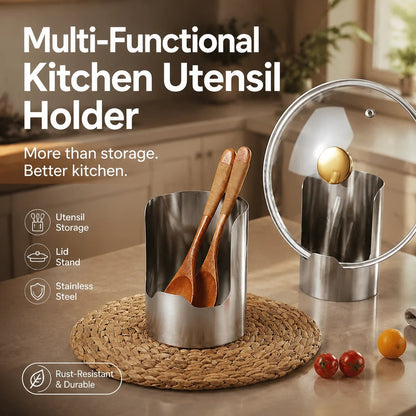 ✨ 49% OFF Stainless Steel Utensil Organizer | Keep Your Kitchen Counter Clean & Stylish 🍴