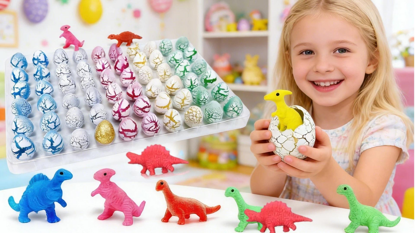 🦖🦕Magic that brings screams! A gift box of 60 magical water-hatched dinosaur eggs.