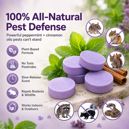 ✅ 10,000+ Happy Customers 🐭 All-Natural Peppermint & Cinnamon Pest & Rodent Repellent Pucks 🕷️🐍